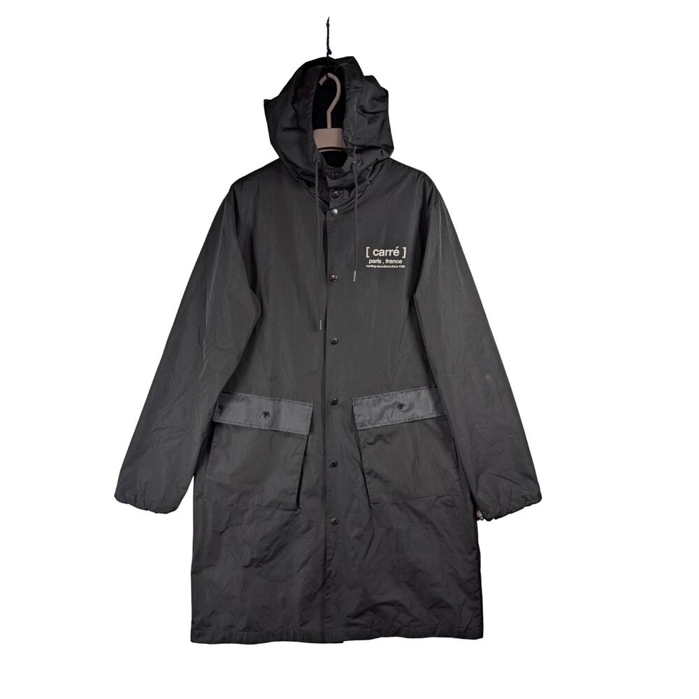 Culture Kings CARRÉ Hooded Winbreaker Parka Long Jacket Black Men’s Size S USED